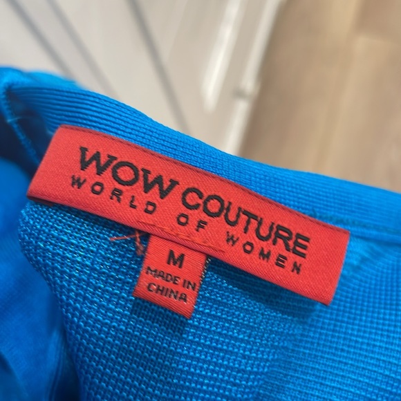 Blue bandage dress with a fun cut-out back! - Picture 5 of 5